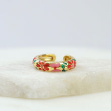 Cargar imagen en el visor de la galería, Anillos Flores Esmaltadas
