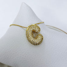 Cargar imagen en el visor de la galería, Collar Ajustable Inicial Bubble Pavé
