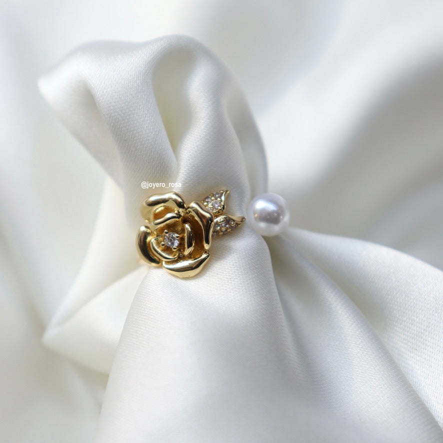 Anillo Rosa con Perla