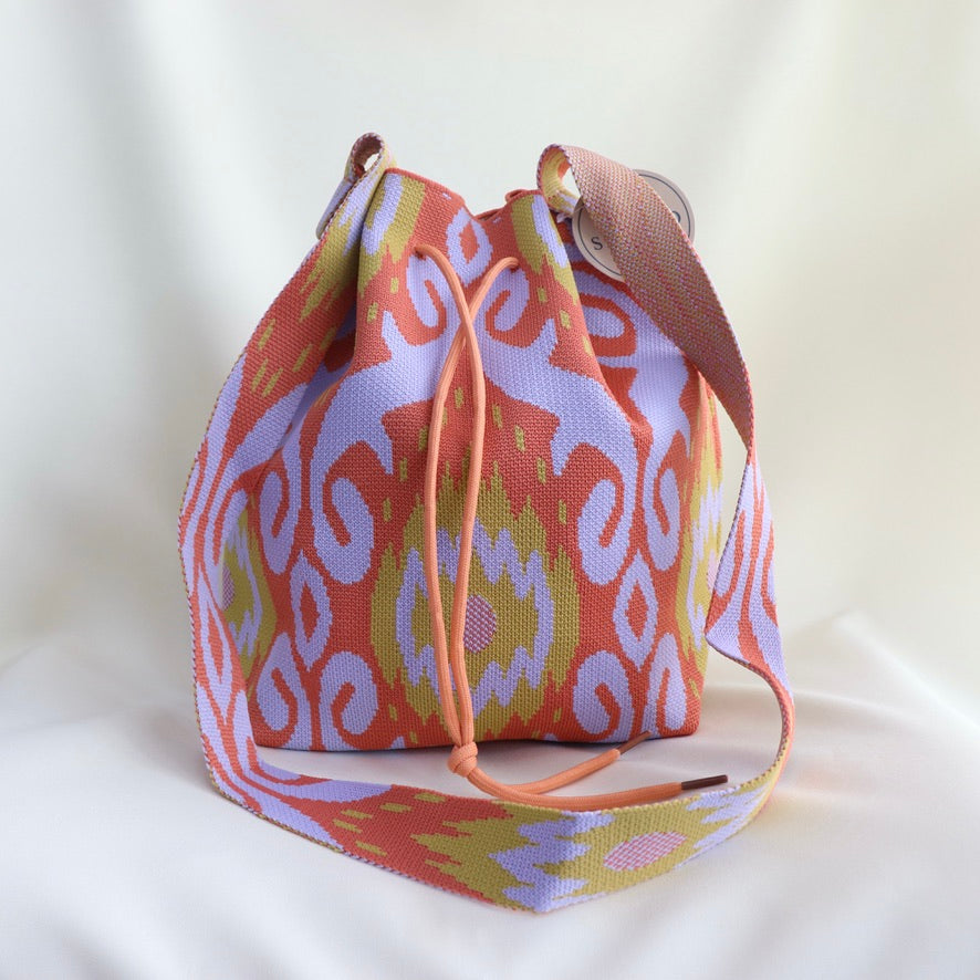 Bolso de Tela Naranja-Lila