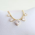 Collar Corazones Clear