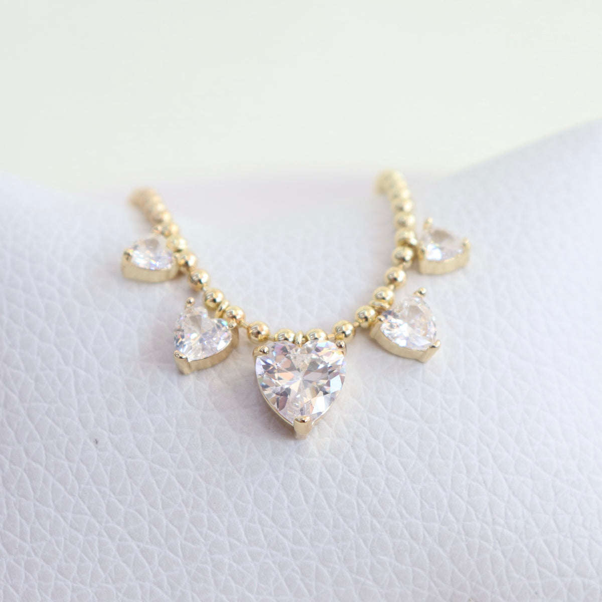 Collar Corazones Clear