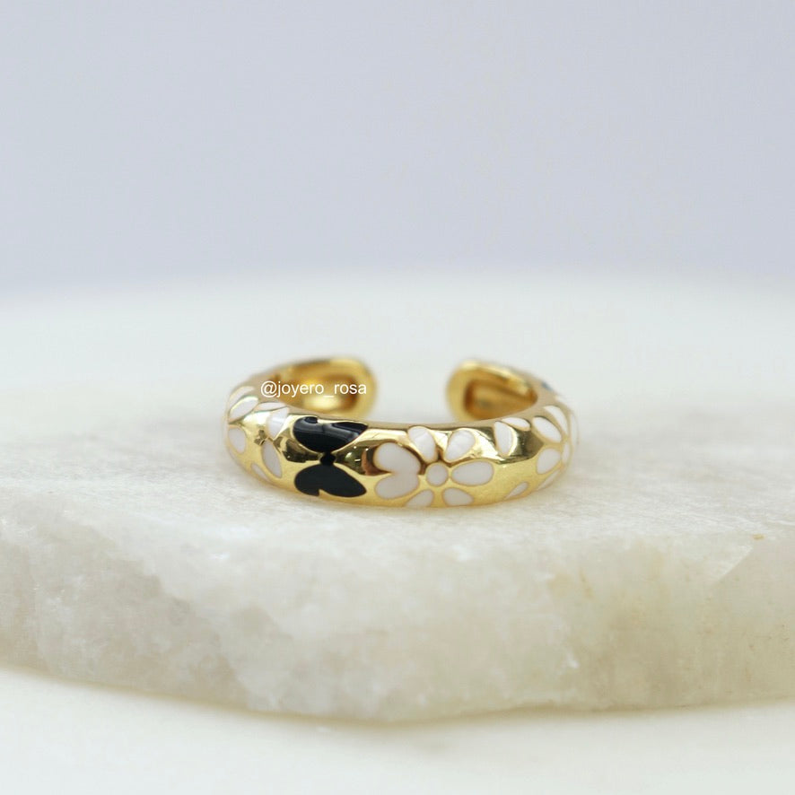 Anillos Flores Esmaltadas