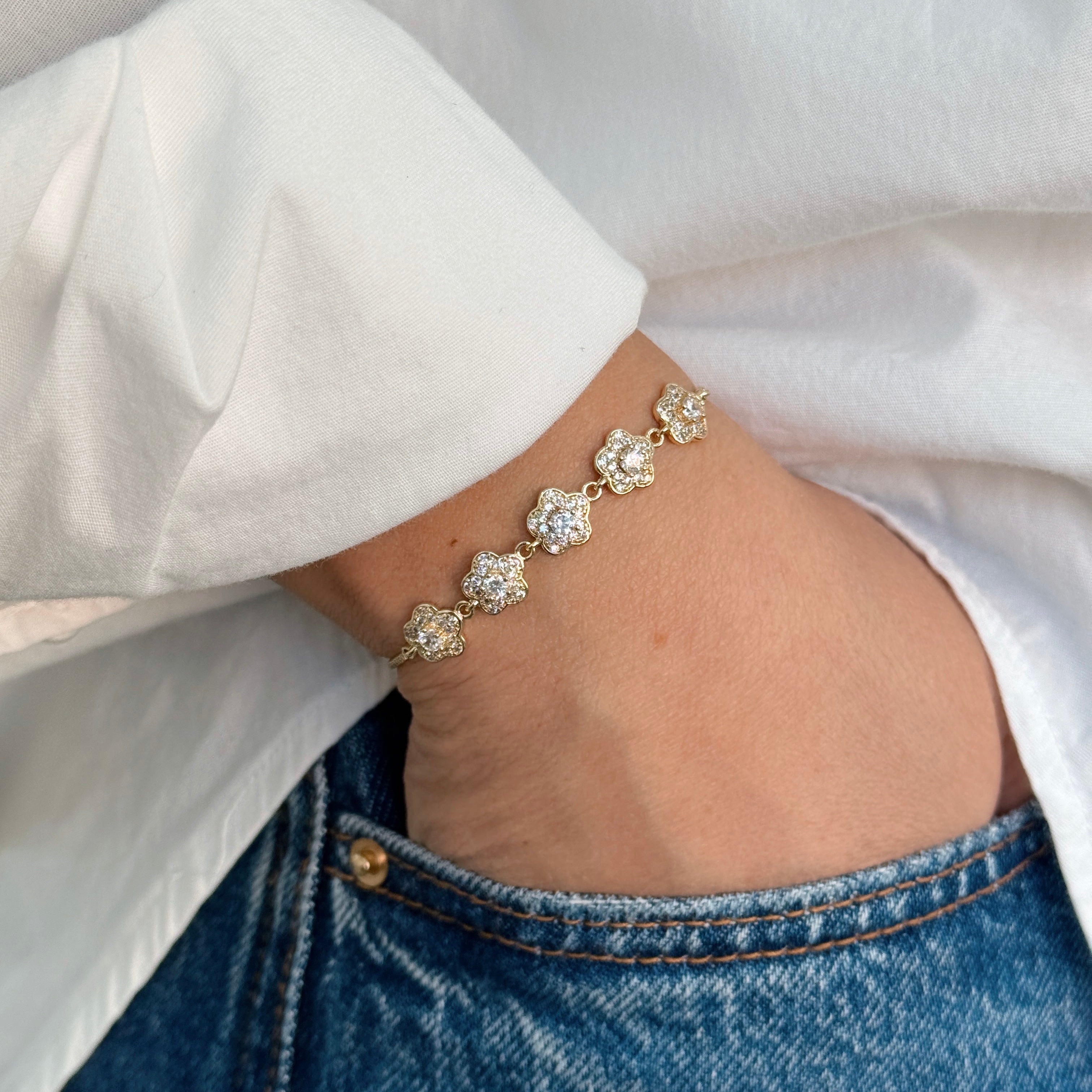 Pulsera Ajustable Flores