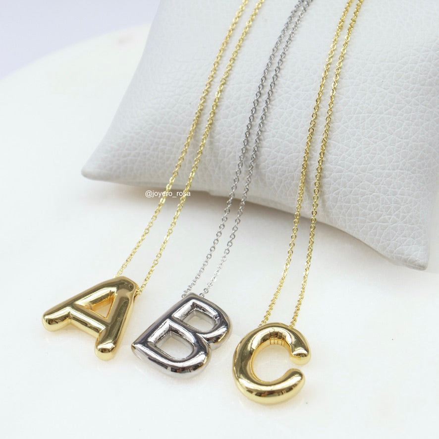 Collar Ajustable Inicial Bubble