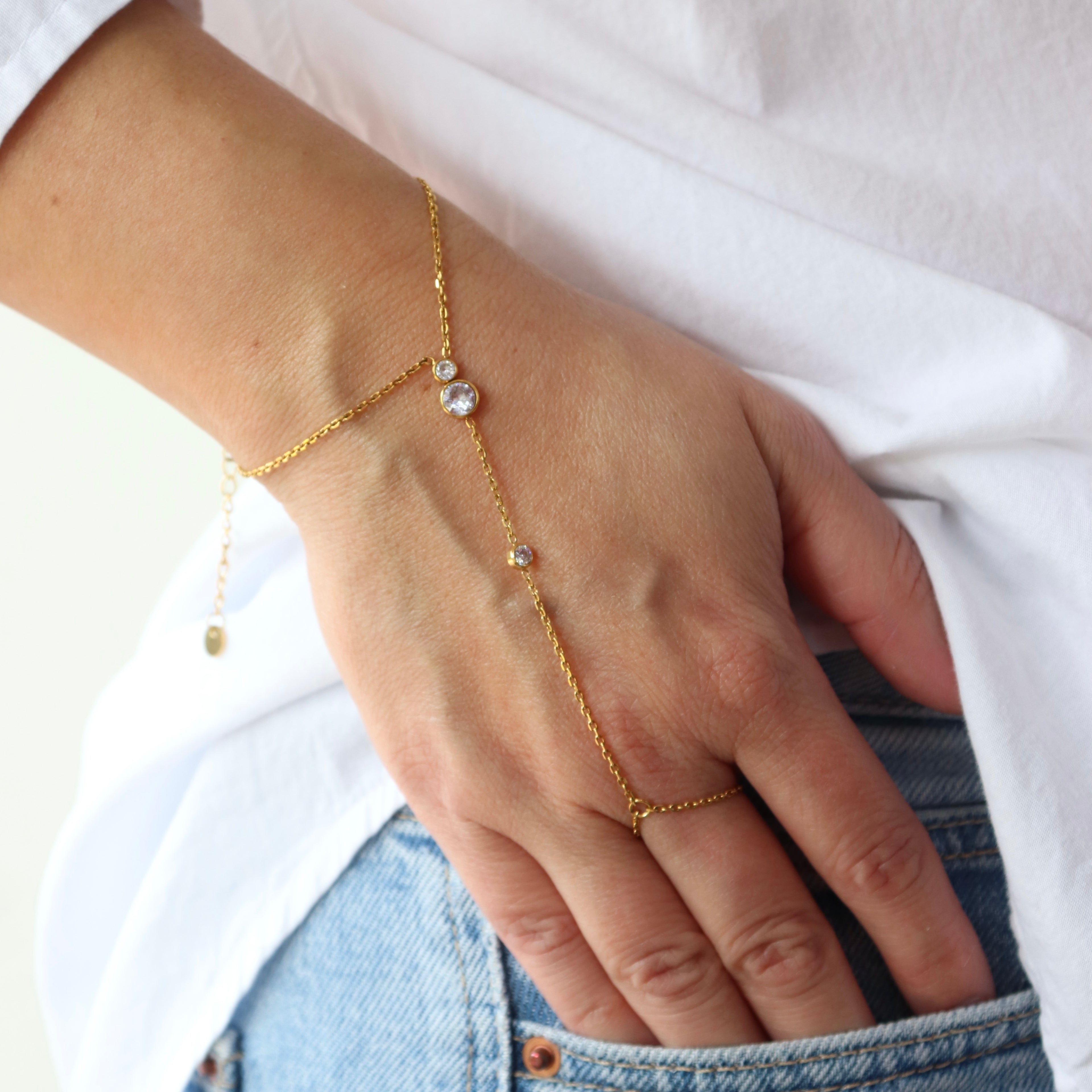 Hand Chain Cristales