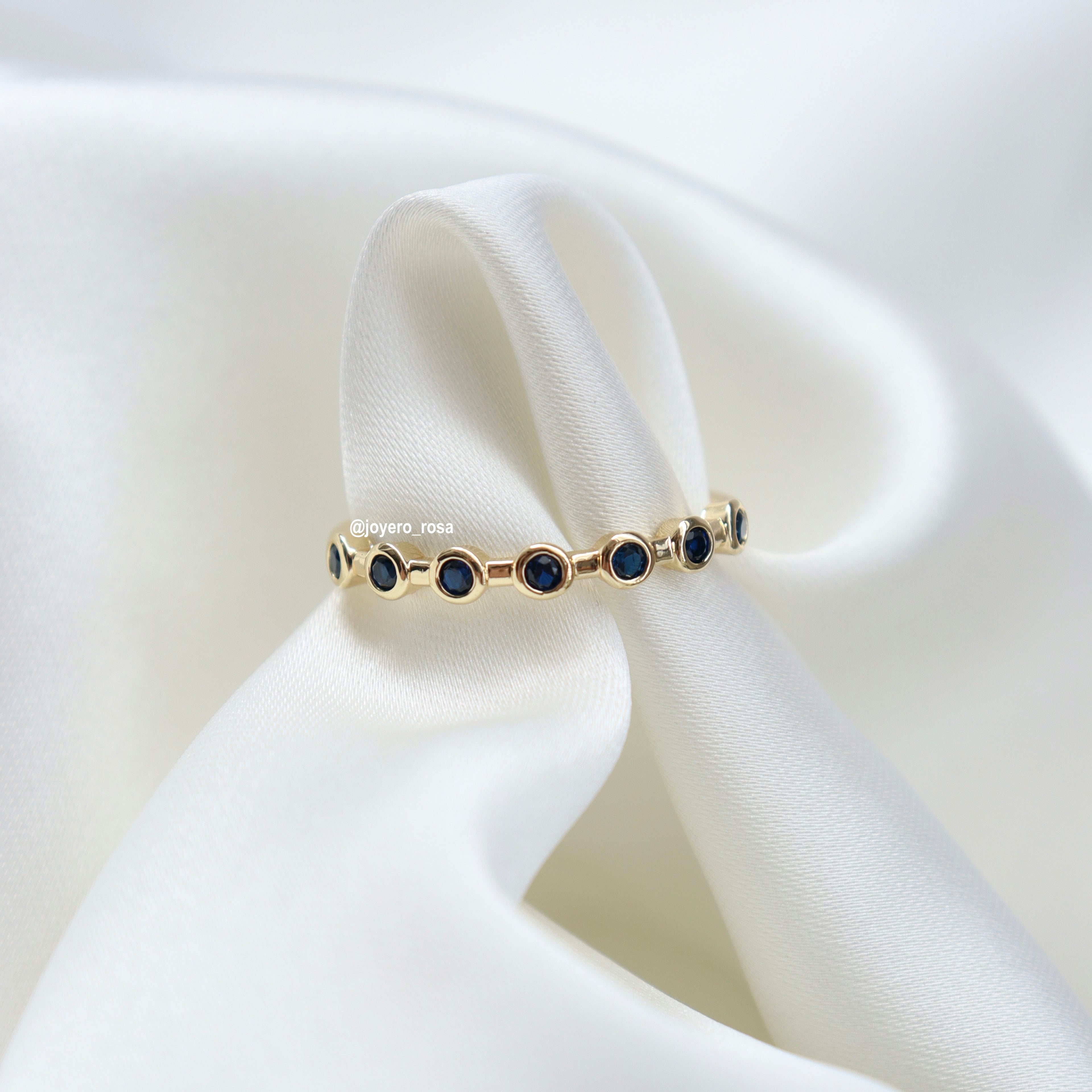 Anillo Cristales Azules