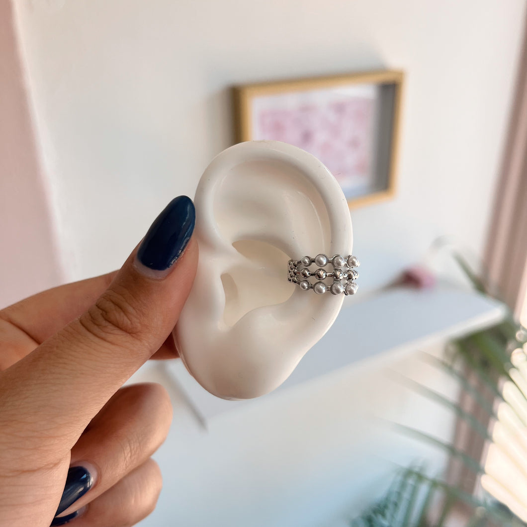 Earcuff Triple Perlitas