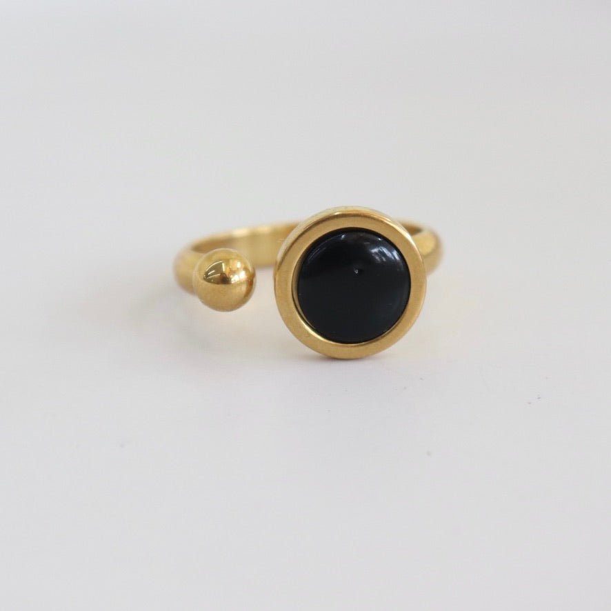 Anillo Círculo Negro