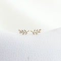Studs Hojitas con Cristales