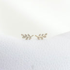 Studs Hojitas con Cristales