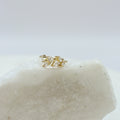 Earcuff Hojas Cristal Dorado