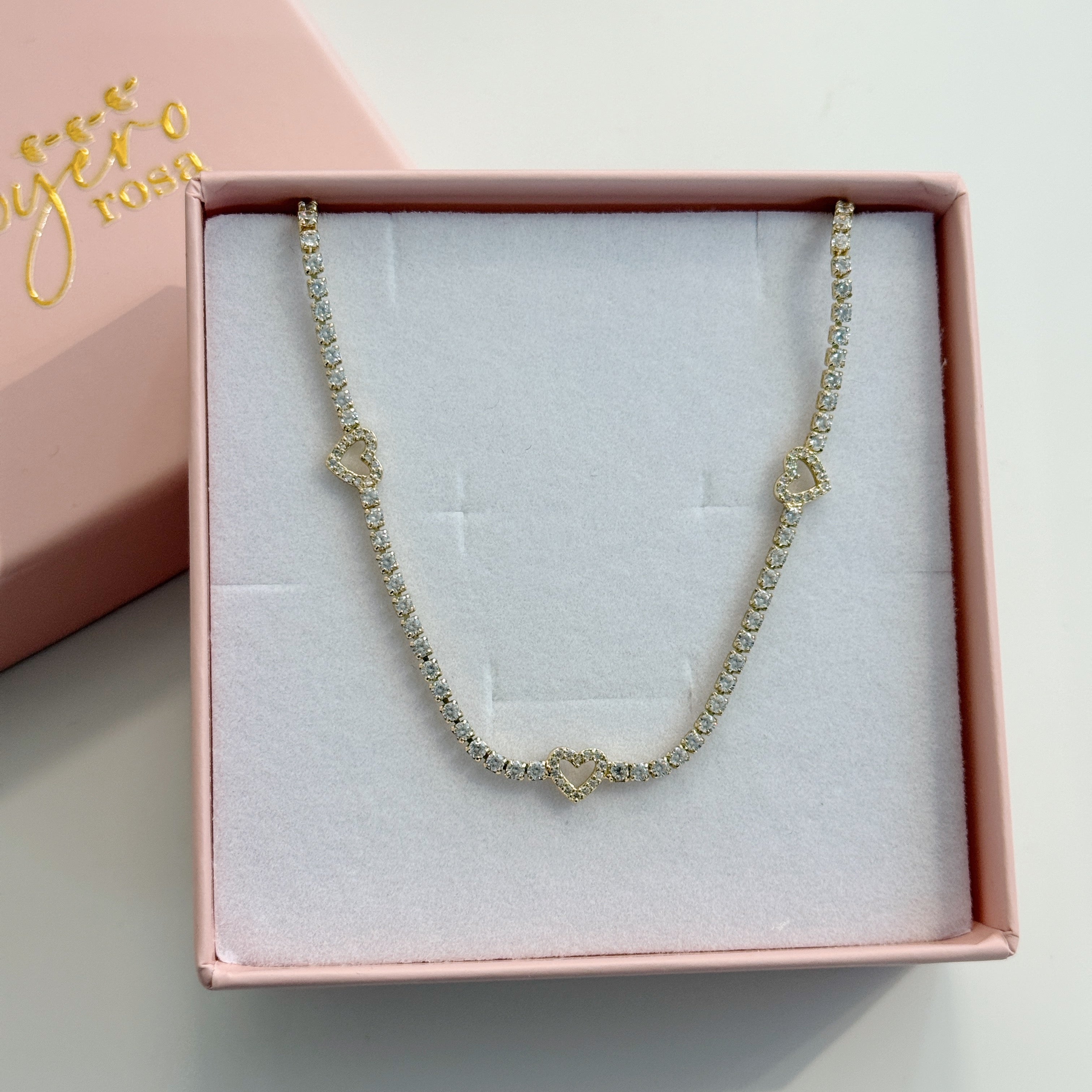Collar Tennis y Corazones