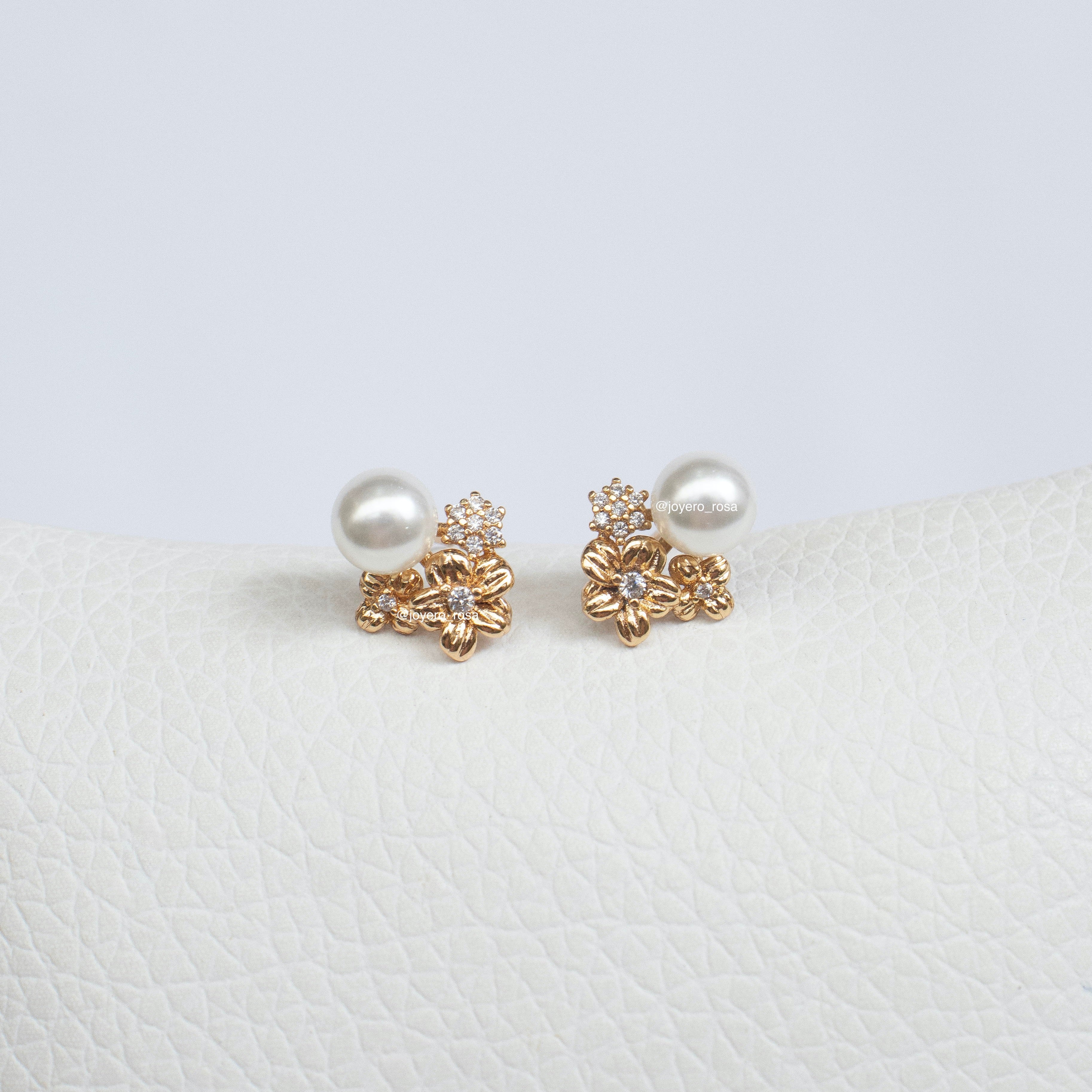 Studs Flores y Perla