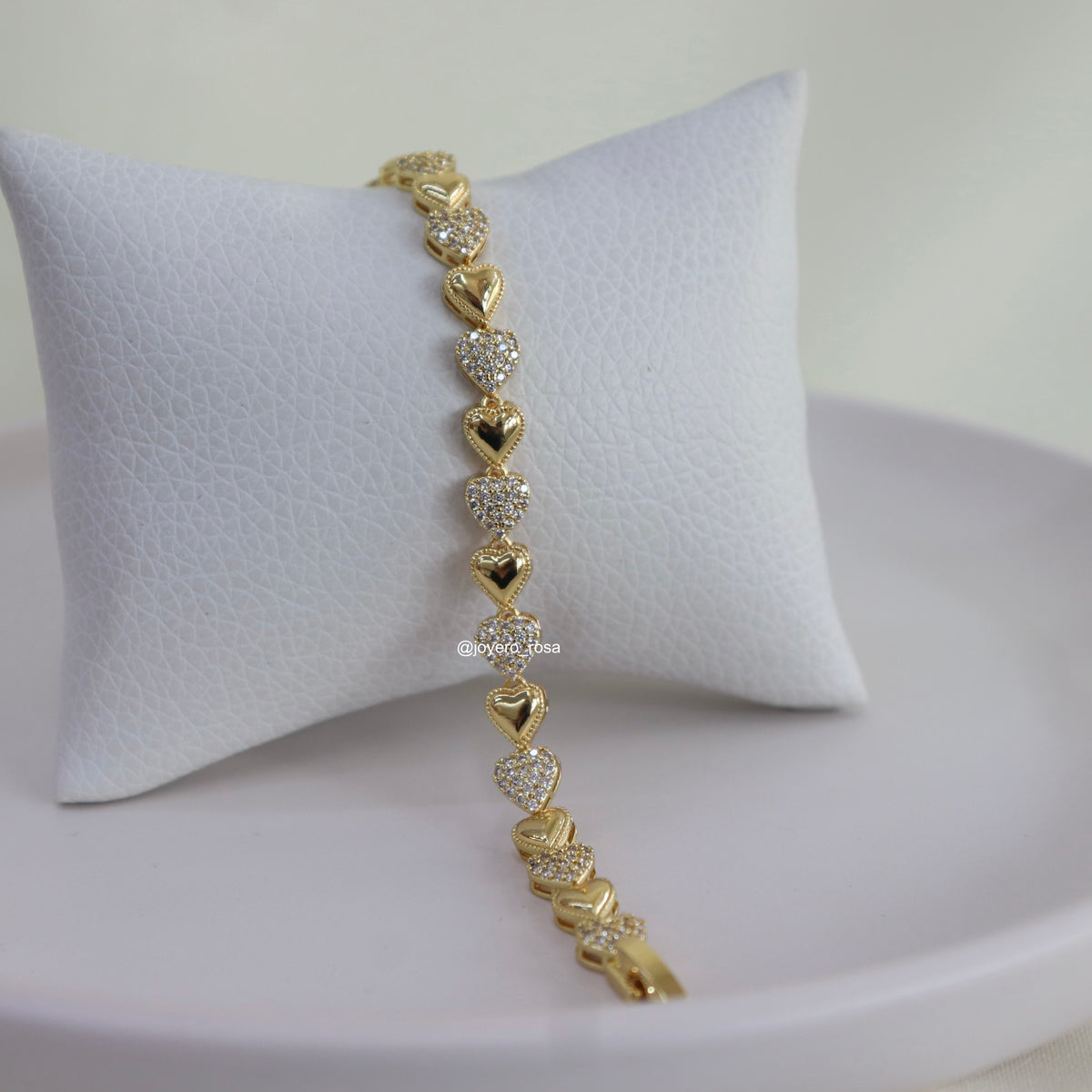 Pulsera Corazones con Cristales