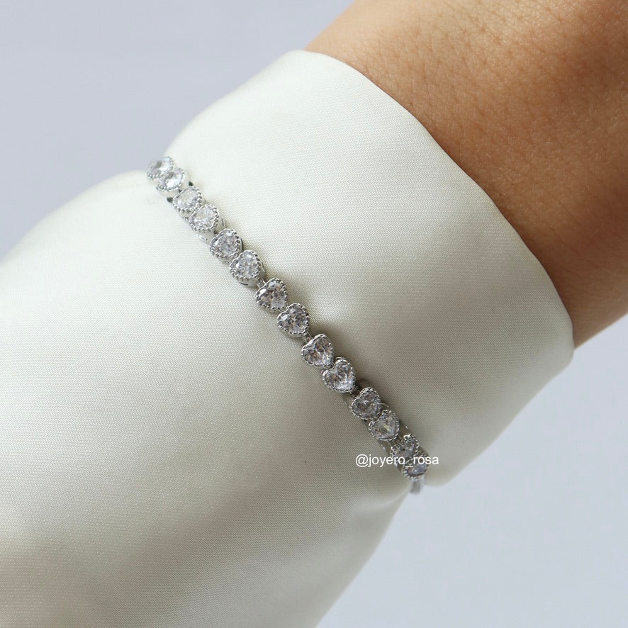 Pulsera Ajustable Corazones