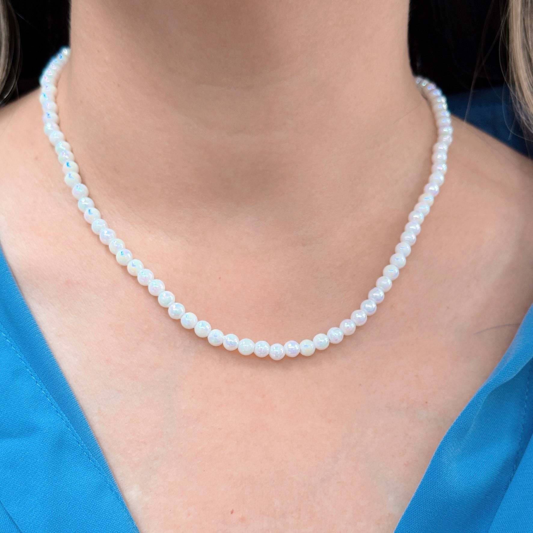 Collar Perlas Tornasol