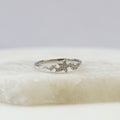Anillo Estrellas con Brillo Plateado