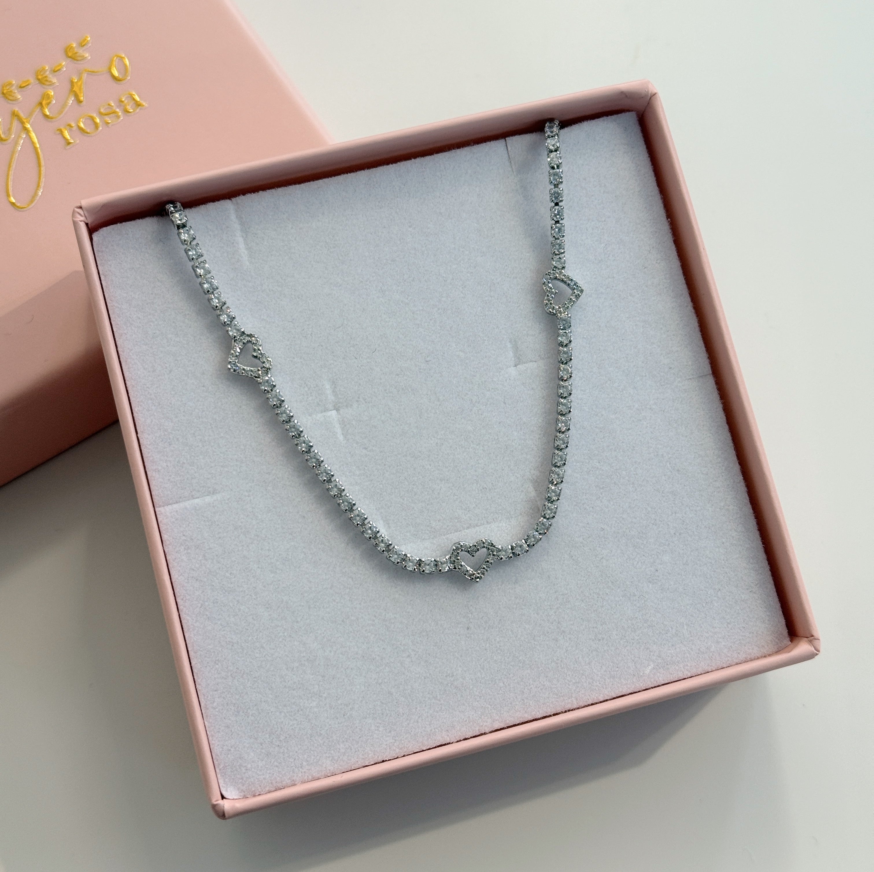 Collar Tennis y Corazones