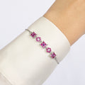 Pulsera Ajustable Flores Fucsia