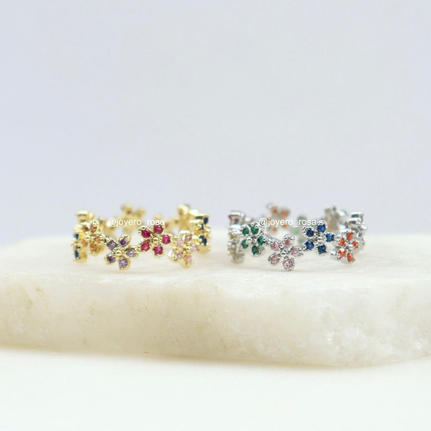 Anillo Flores de Colores