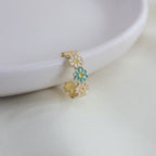 Anillo Ajustable Margaritas Colores Pastel
