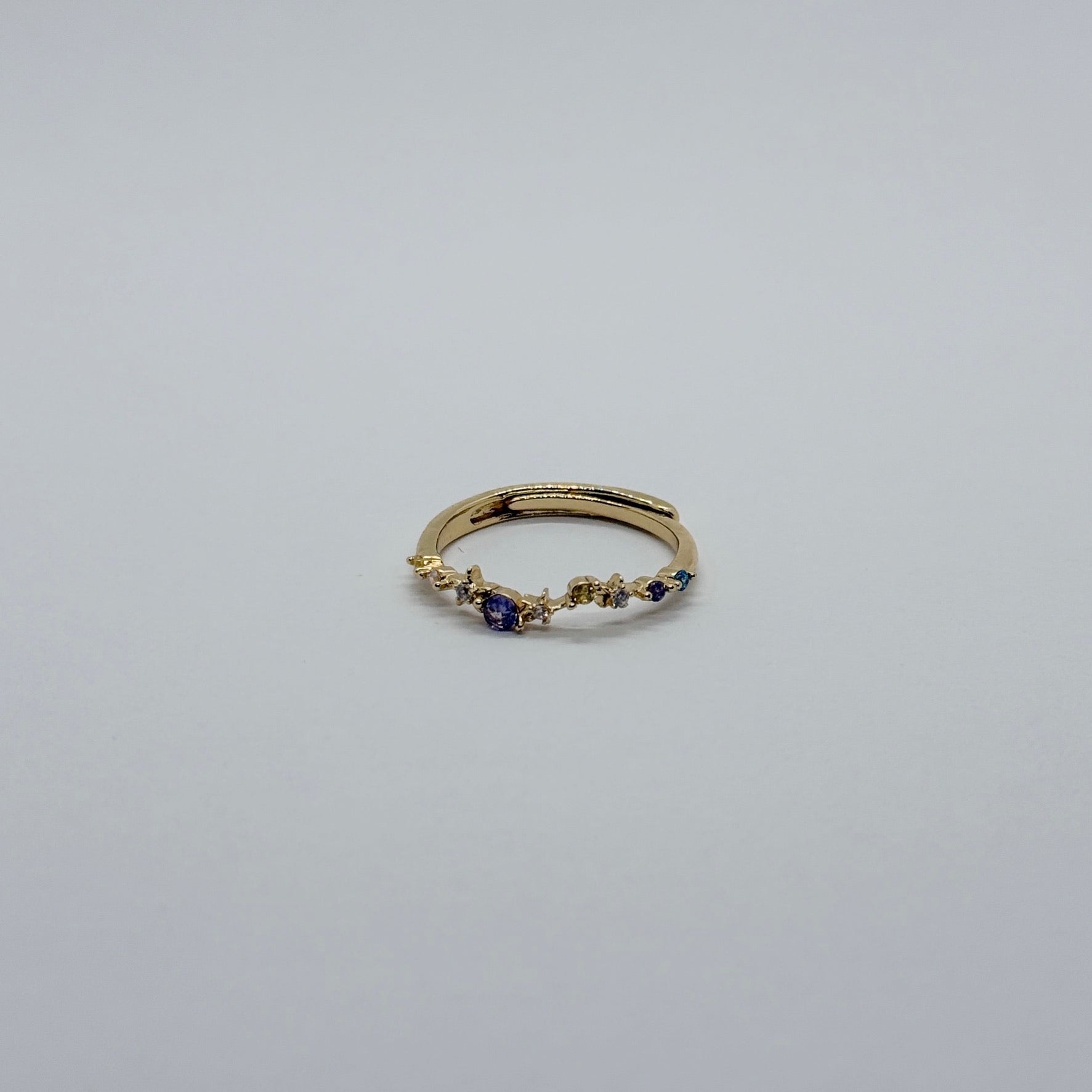 Anillo Ajustable Cristales de Colores