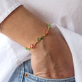 Pulsera Flores Rosadas
