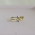 Anillo Ajustable Mariposa y Flores con Cristales