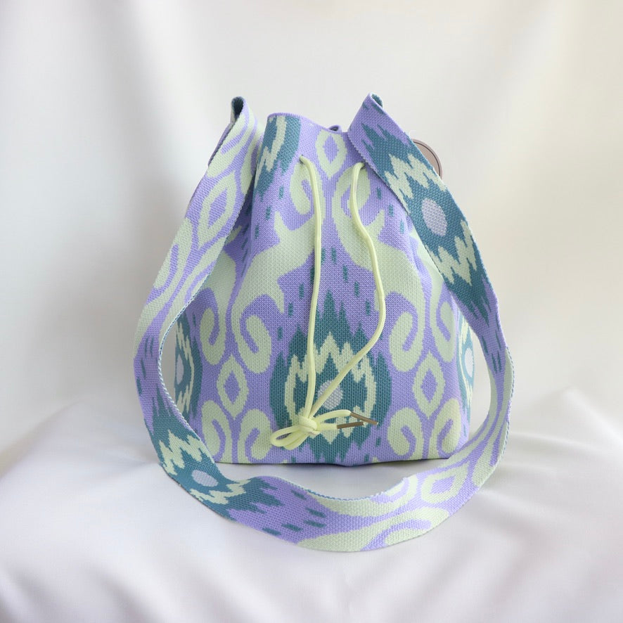 Bolso de Tela Lila-Verde