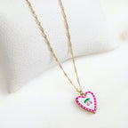 Collar Dije Esmaltado Cerezas
