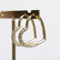 Hoops Corazón con Brillos