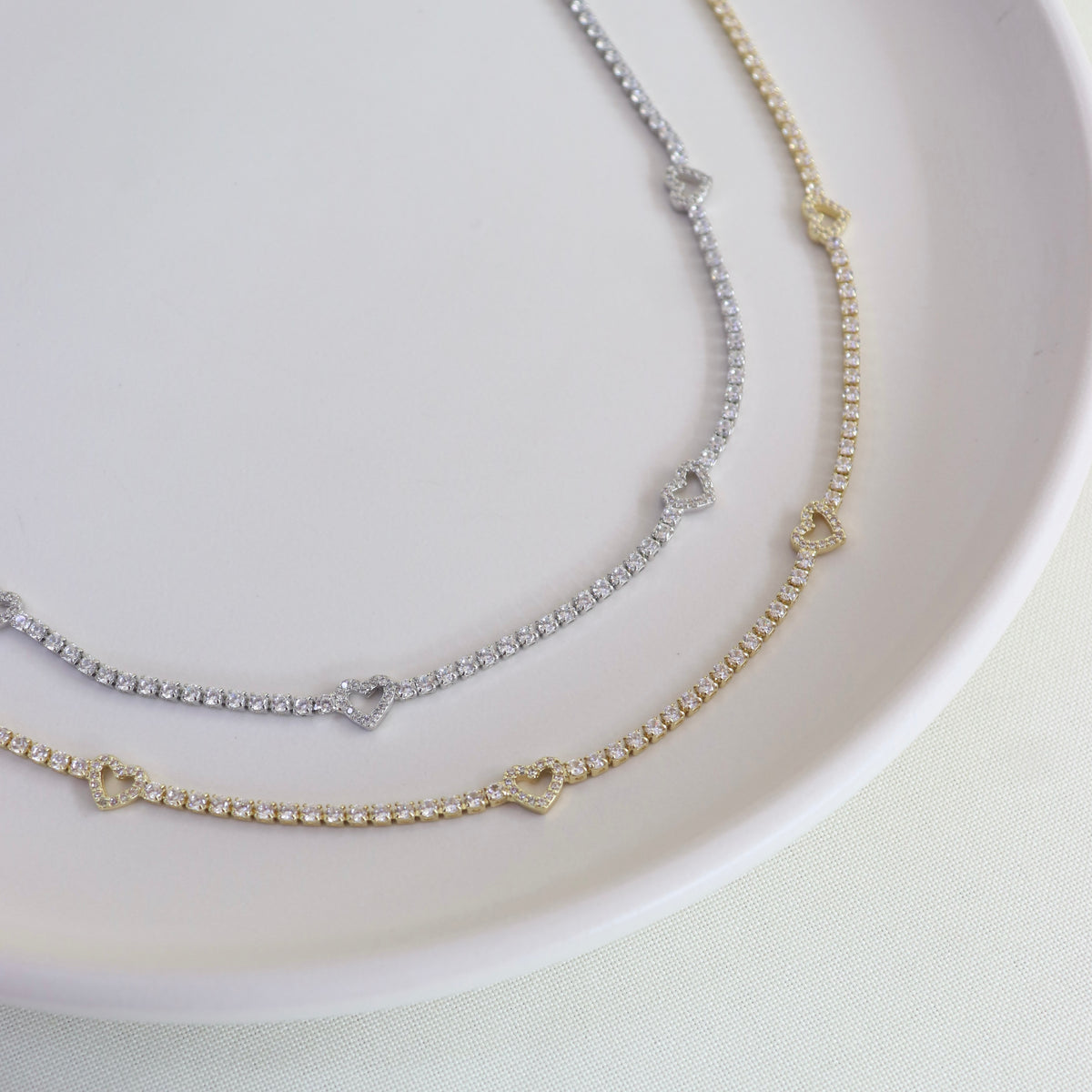 Collar Tennis y Corazones