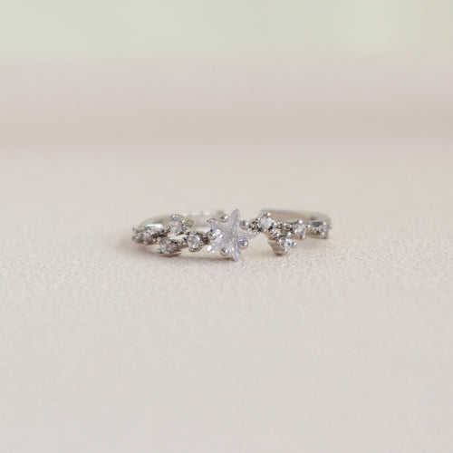 Anillo Ajustable Estrella con Cristales