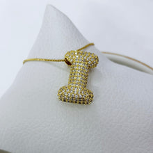 Cargar imagen en el visor de la galería, Collar Ajustable Inicial Bubble Pavé

