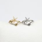 Anillo Ajustable Flor Blanca