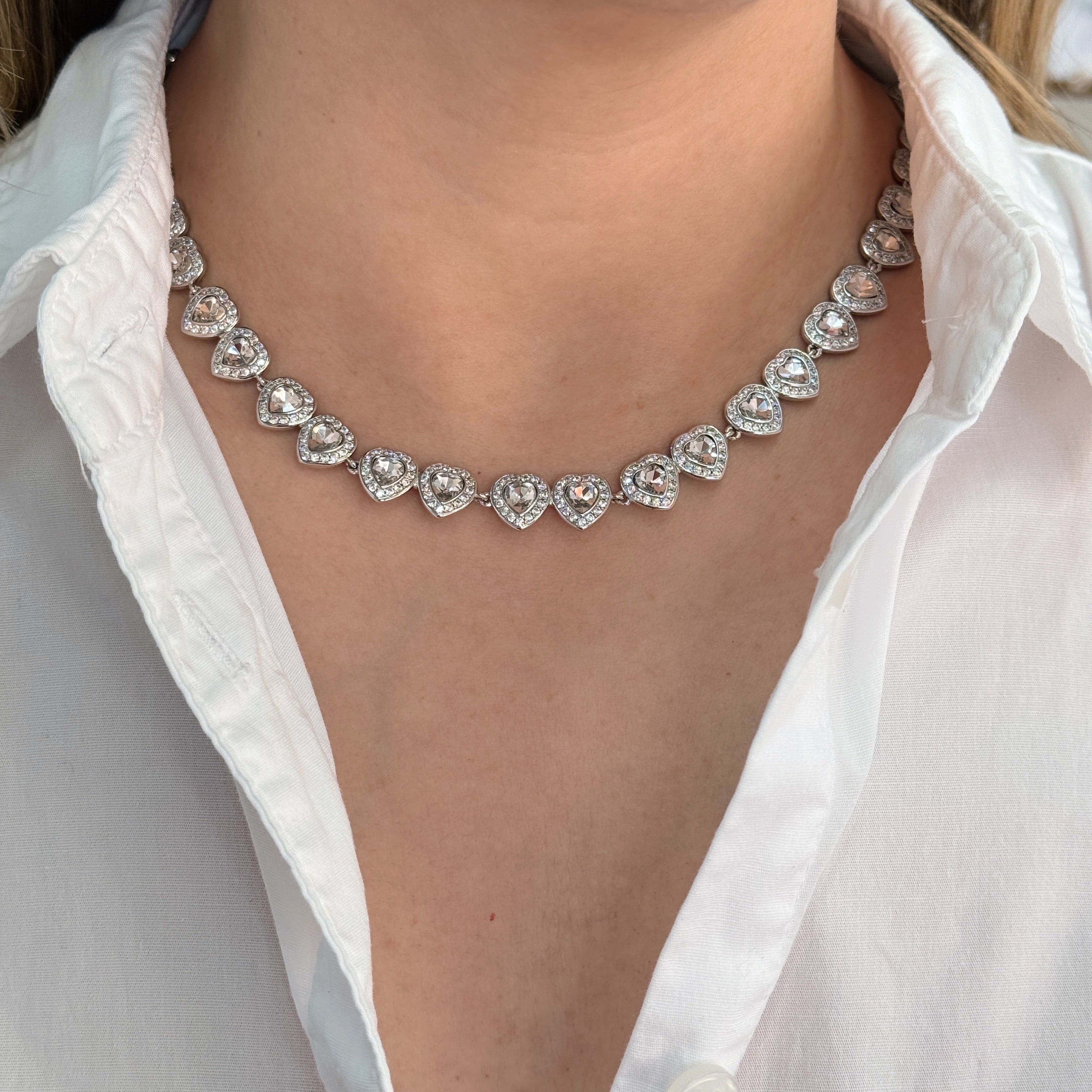 Collar Corazones Full Brillo