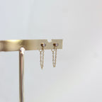 Studs Cristal con Cadena