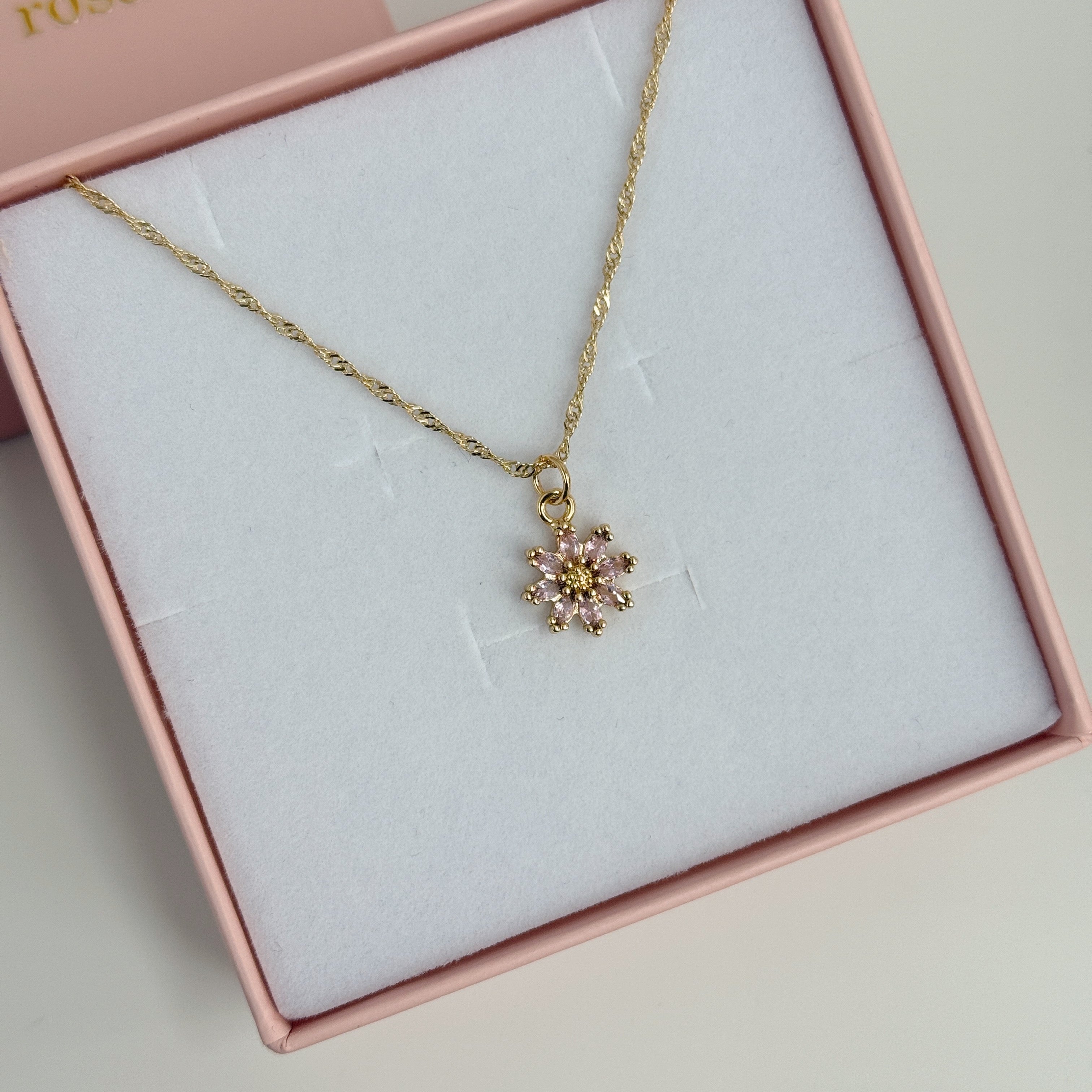 Collar Flor Rosada