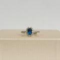 Anillo Ajustable Cristal Azul