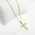 Collar Cruz con Cristales