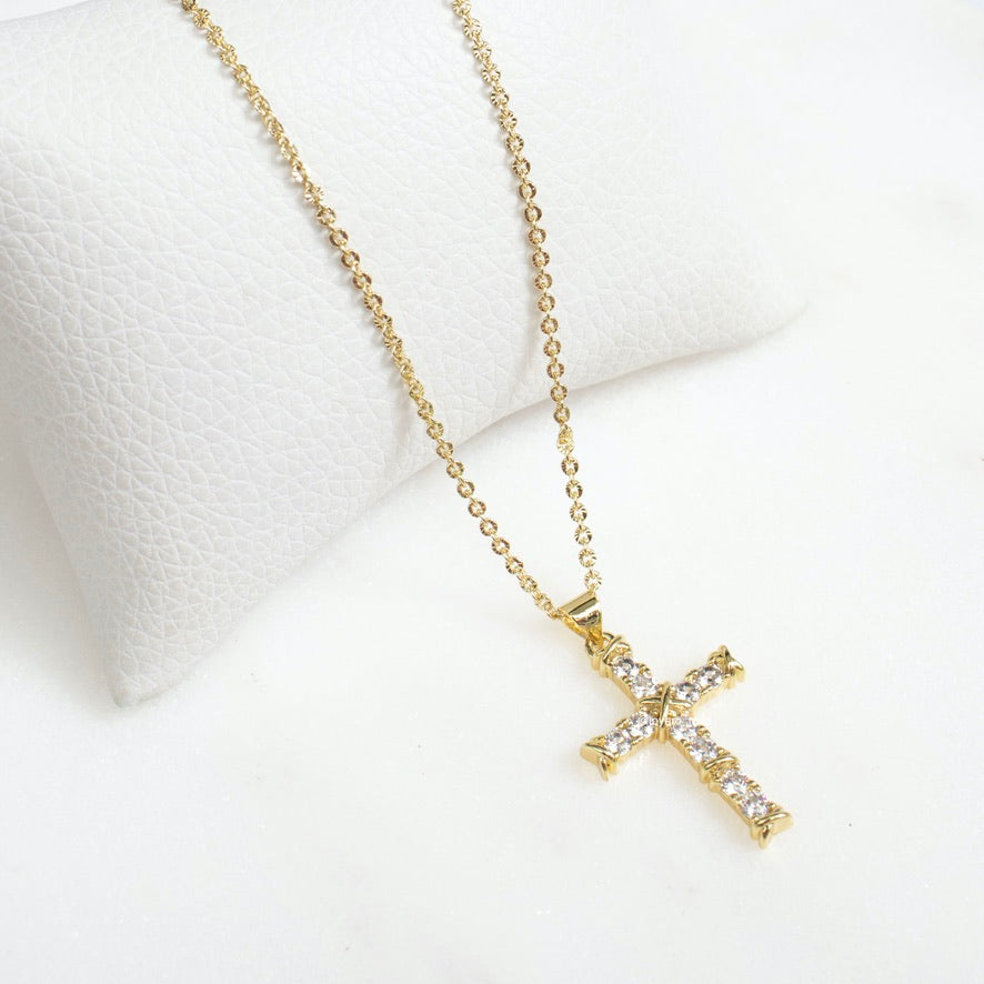 Collar Cruz con Cristales