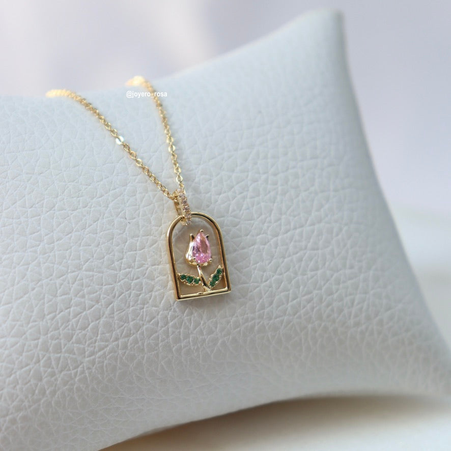 Collar Tulipán Rosado
