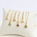 Collar Triangulo Cristal Color