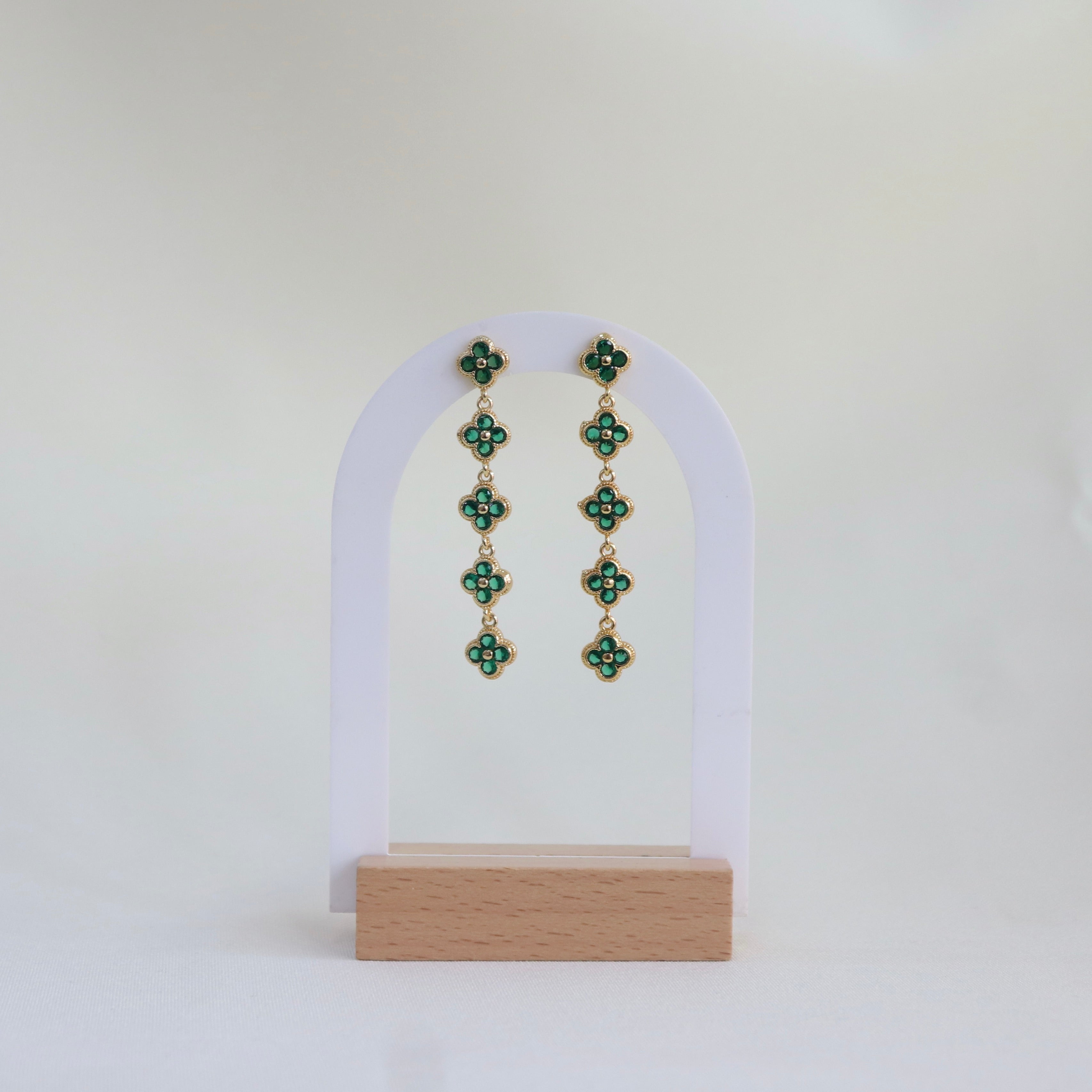 Aretes Largos Flores