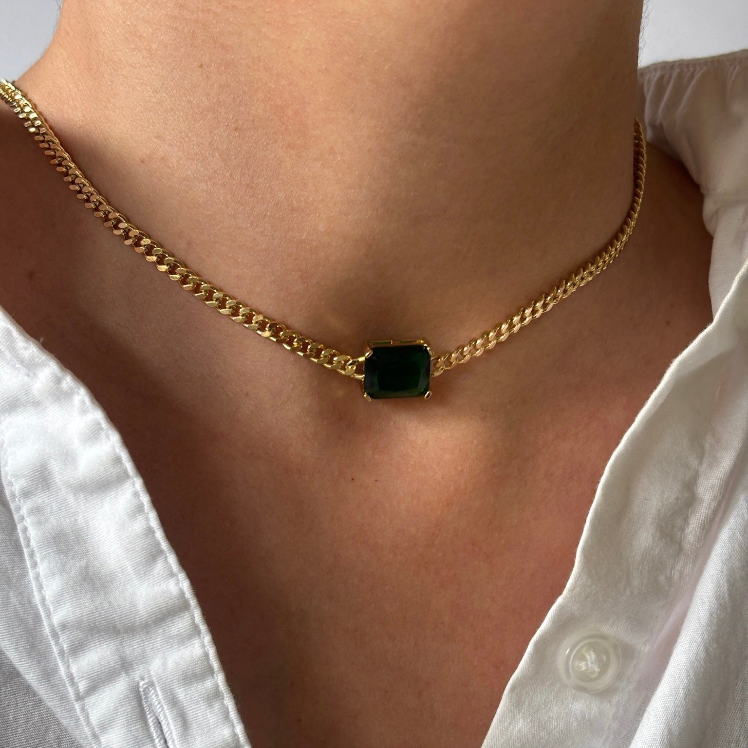 Collar Baguette Verde