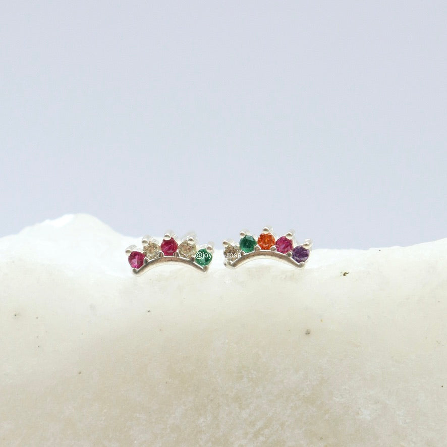 Studs Cristales Colores