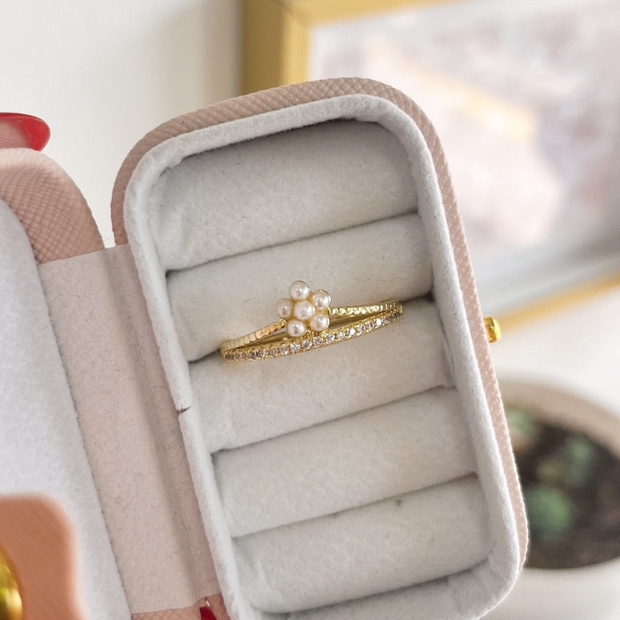 Anillo Flor Perla