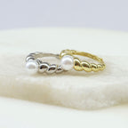 Anillo Twisted con Perla