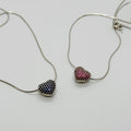Collar Ajustable Corazón Pavé Color